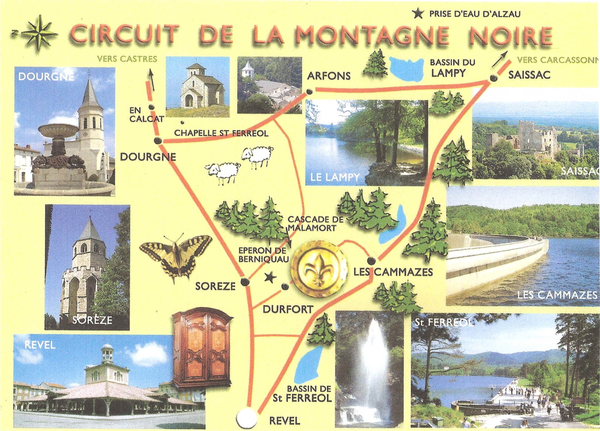 Carte De La Rigole De La Montagne Noire